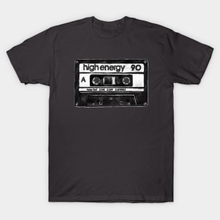 Retro Cassette Tape, High Energy 90 T-Shirt